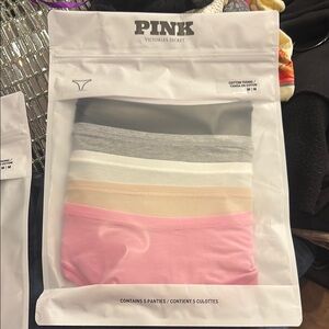 PINK Victoria's Secret Briefs Gray Cream Set